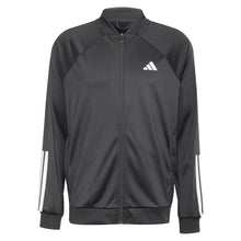 Men's 3 Stripe Knit Tennis Jacket Black-Apparel-Adidas-JH3279-S25-1-Tennis Express