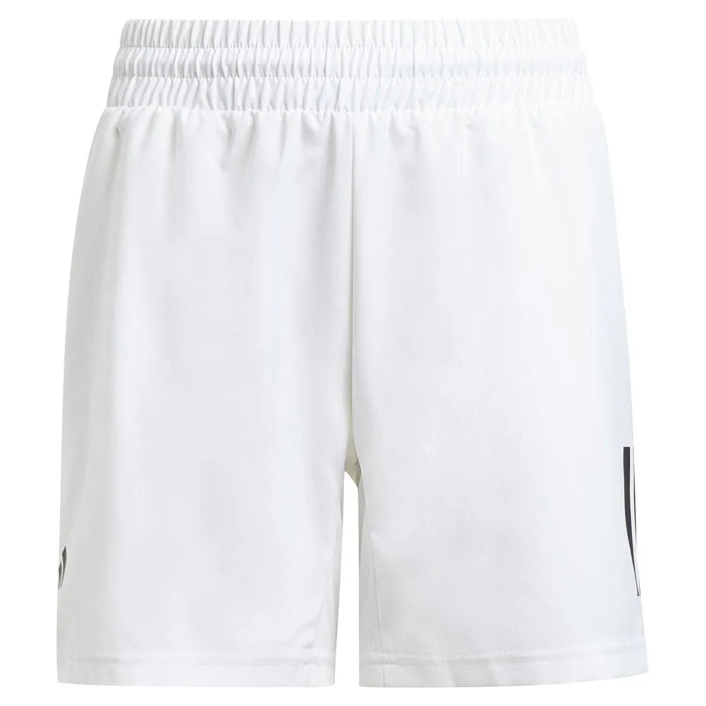 Boys' Club 3 Stripe Tennis Short White-Apparel-Adidas-JI9253-1-Tennis Express