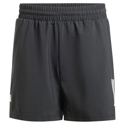 Boys' Club 3 Stripe Tennis Short Black-Apparel-Adidas-JI9254-1-Tennis Express