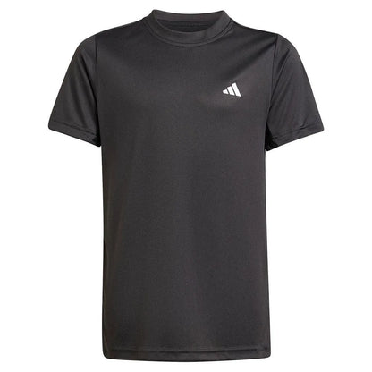 Boys' Club Tennis Top Black-Apparel-Adidas-JI9258-1-Tennis Express