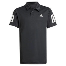 Boys' Club 3 Stripe Tennis Polo Black-Apparel-Adidas-JI9263-1-Tennis Express