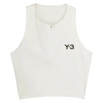 Women's Y-3 Crop Tennis Y-Tank Orbit Grey-Apparel-Adidas-JM1147-H25-Tennis Express