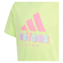 Juniors' Graphic Tennis Tee Pulse Lime