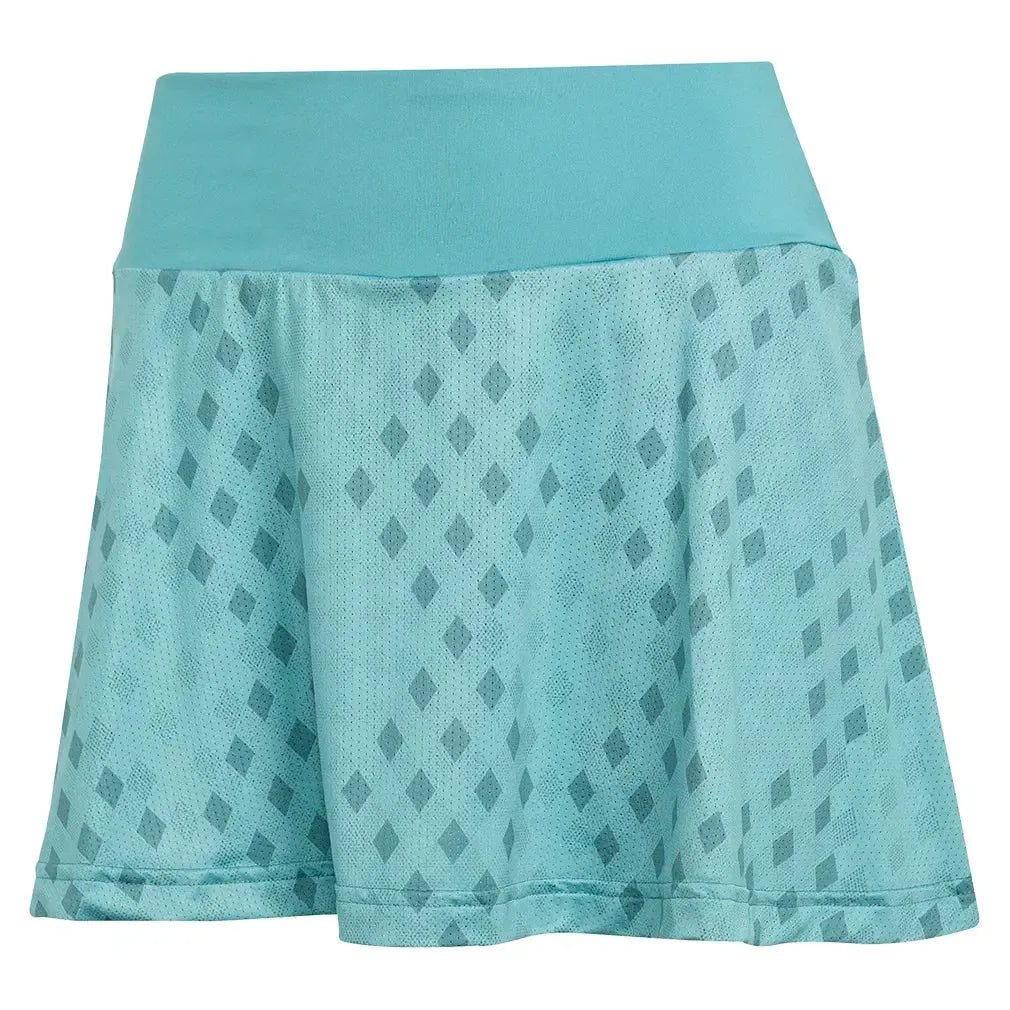 Women's Club Graphic Tennis Skort Powder Teal and Preloved Teal-Apparel-Adidas-JM9869_1-Tennis Express