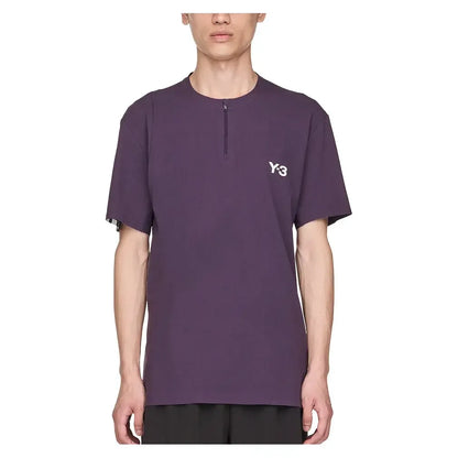 Men's Y-3 Zip Tennis Top Aurora Plum