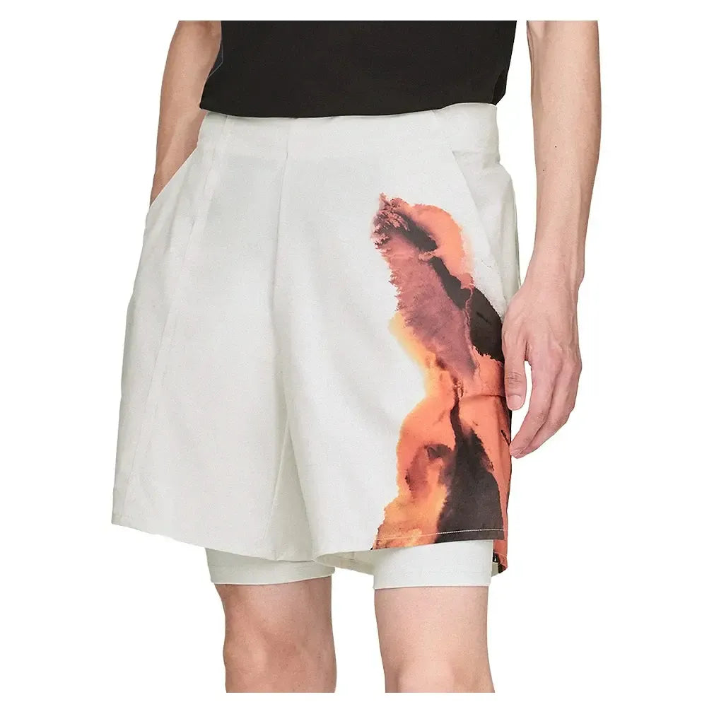 Men's Y-3 7 Inch Short and Tight Orbit Grey-Apparel-Adidas-JN2997-H25-Tennis Express
