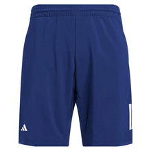 Men's Club 3 Stripe 9 inch Tennis Short Dark Blue-Apparel-Adidas-JN5731-S25-1_a527f3bc-ddcf-43b1-8f07-53bb4909937d-Tennis Express