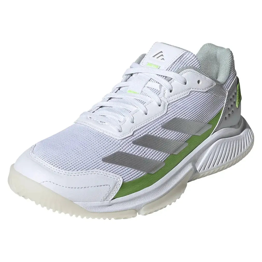 Women's Courtquick Padel Shoes Footwear White and Lucid Lemon-Footwear-Adidas-JP7229-F25-y-Tennis Express