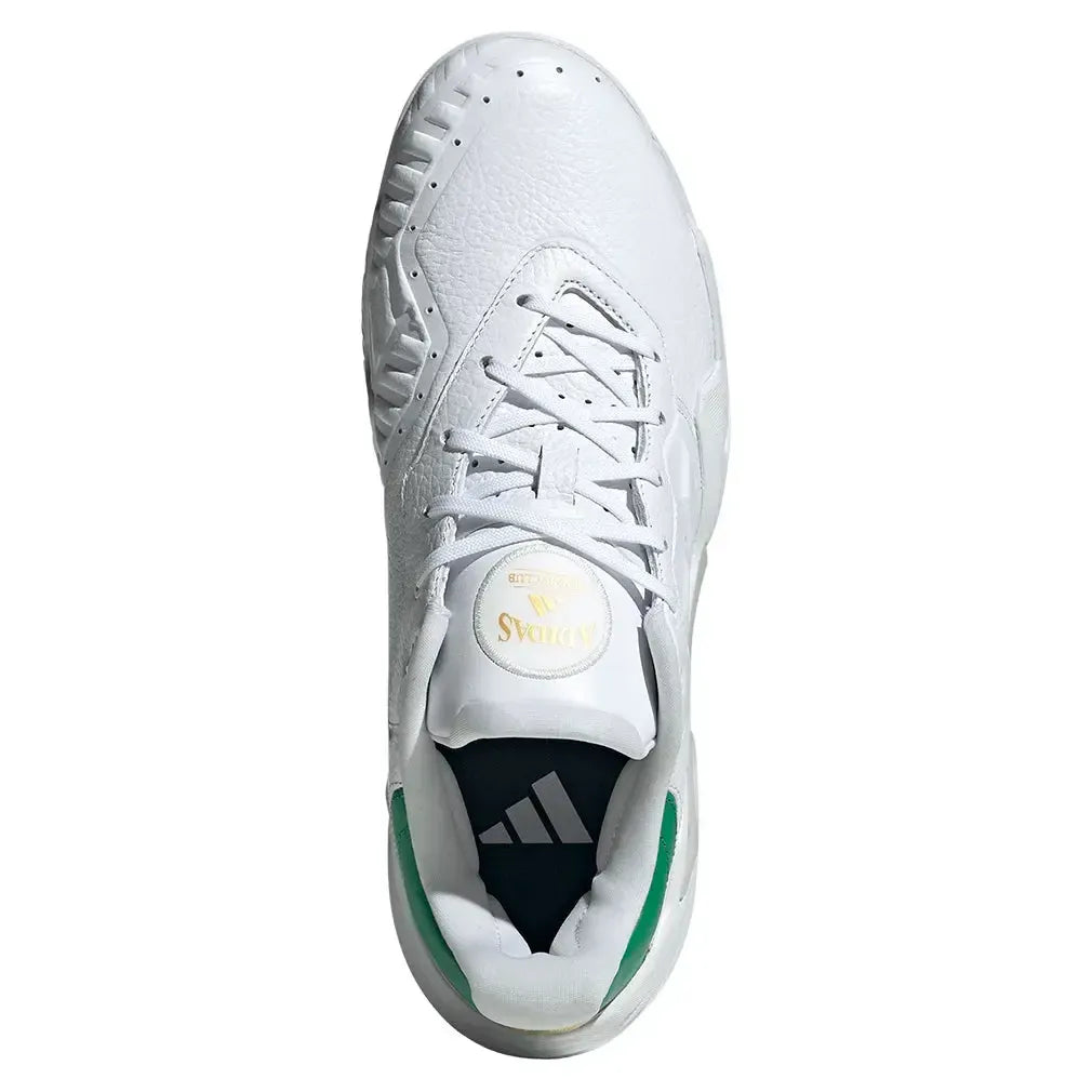 Men's Barricade 13 Leather Tennis Shoes Gold Metallic and Footwear White