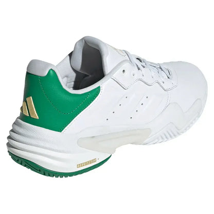 Men's Barricade 13 Leather Tennis Shoes Gold Metallic and Footwear White