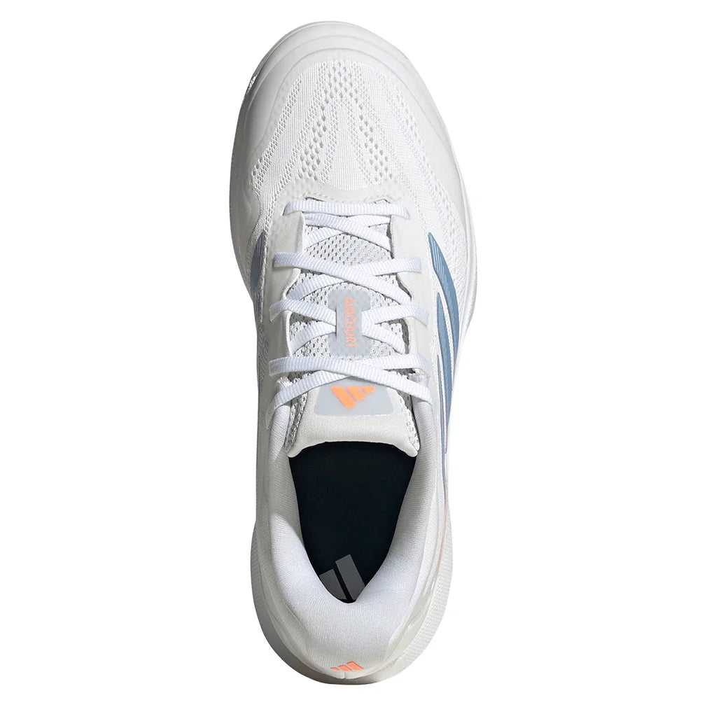 Women's Avacourt 3 Tennis Shoes Core White and Halo Blue