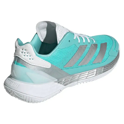 Women's Defiant Speed 2 Tennis Shoes Flash Aqua and Silver Metallic
