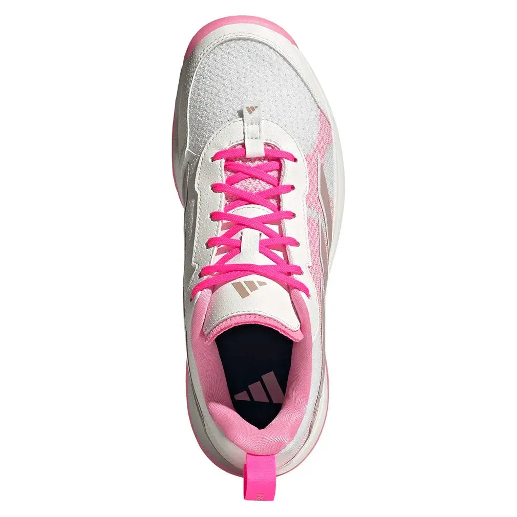 Women's AvaFlash Tennis Shoes Core White and Lucid Pink