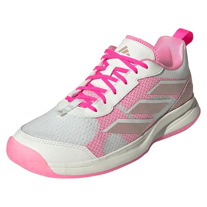 Women's AvaFlash Tennis Shoes Core White and Lucid Pink-Footwear-Adidas-JP9741-F25-y-Tennis Express
