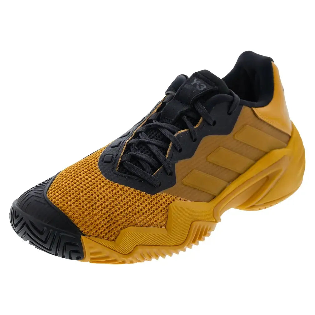 Women's Y-3 Barricade 13 Tennis Shoes Collegiate Gold and Black-Footwear-Adidas-JP9843-H25copy-Tennis Express