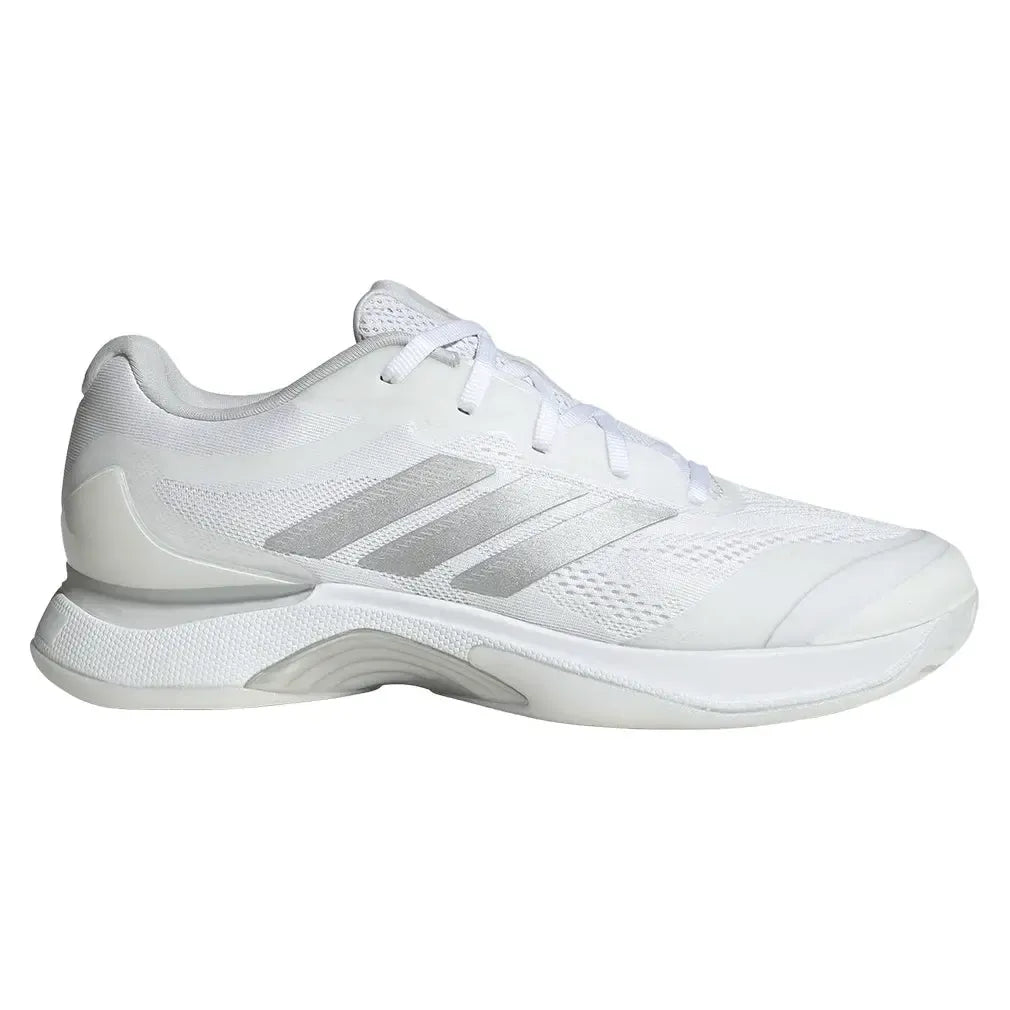 Women's Avacourt 3 Tennis Shoes Core White and Silver Metallic