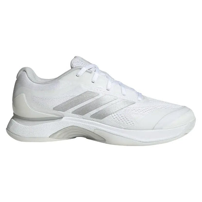 Women's Avacourt 3 Tennis Shoes Core White and Silver Metallic