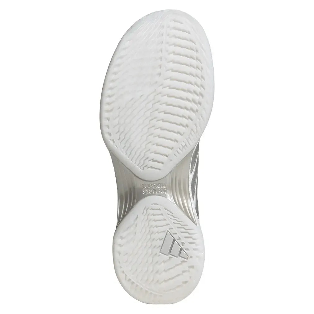 Women's Avacourt 3 Tennis Shoes Core White and Silver Metallic