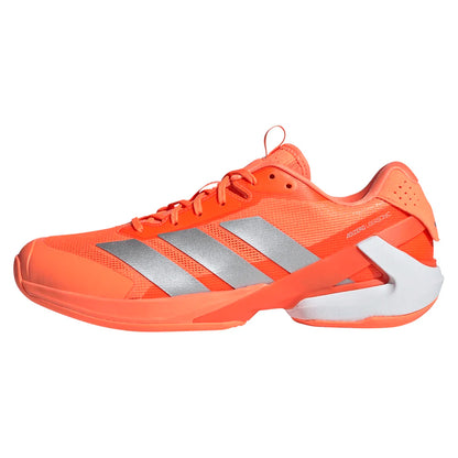 Men's Adizero Ubersonic 5 Tennis Shoes Lucid Orange and Silver Metallic