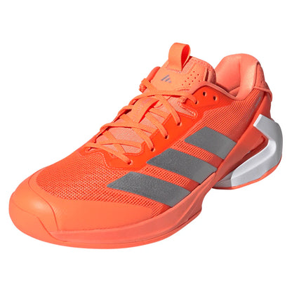 Men's Adizero Ubersonic 5 Tennis Shoes Lucid Orange and Silver Metallic-Footwear-Adidas-JR1734-S26-y-702523Tennis Express