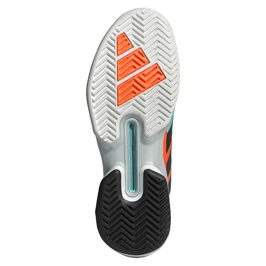 Men's Adizero Ubersonic 5 Tennis Shoes Flash Aqua and Core Black