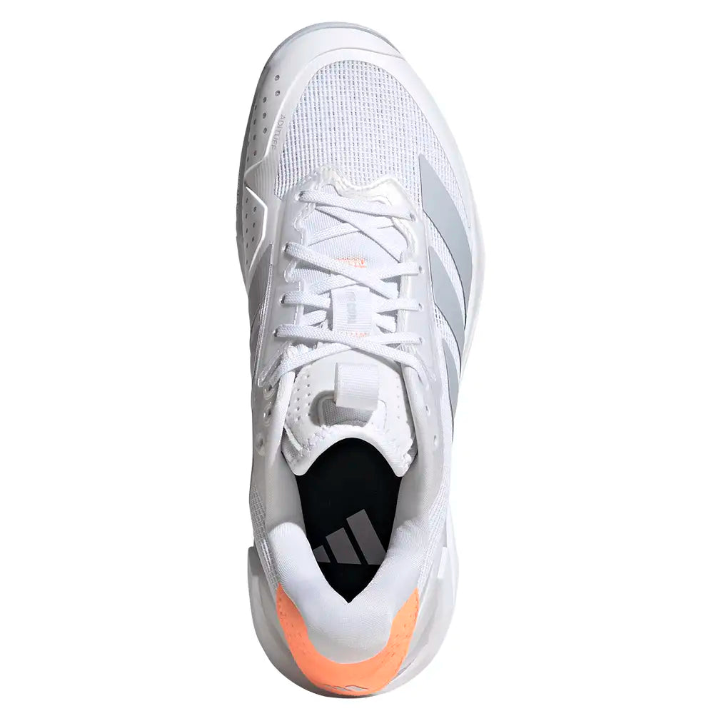 Women's Adizero Ubersonic 5 Tennis Shoes Footwear White and Beam Orange