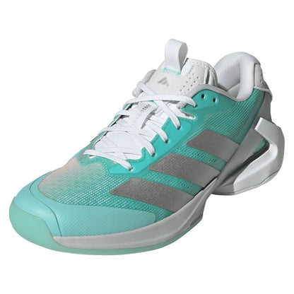 Women's Adizero Ubersonic 5 Tennis Shoes Flash Aqua and Silver Metallic-Footwear-Adidas-Flash Aqua/Silver Metallic-5, [current_file_name-Tennis Express