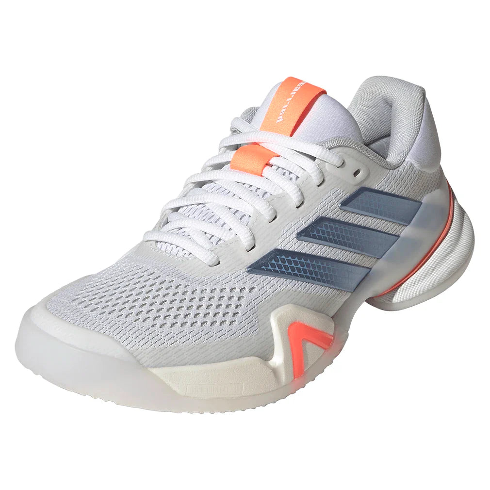 Women's Barricade 14 Tennis Shoes Core White and Halo Blue-Footwear-Adidas-Core White/Halo Blue-5, [current_file_name-Tennis Express
