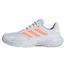 Women's CourtJam Control 3 Tennis Shoes Core White and Beam Orange