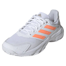 Women's CourtJam Control 3 Tennis Shoes Core White and Beam Orange-Footwear-Adidas-JR1788-S26-y-701773Tennis Express