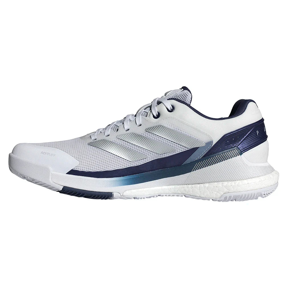 Men's Crazyquick Boost Padel Shoes Core White and Dark Blue