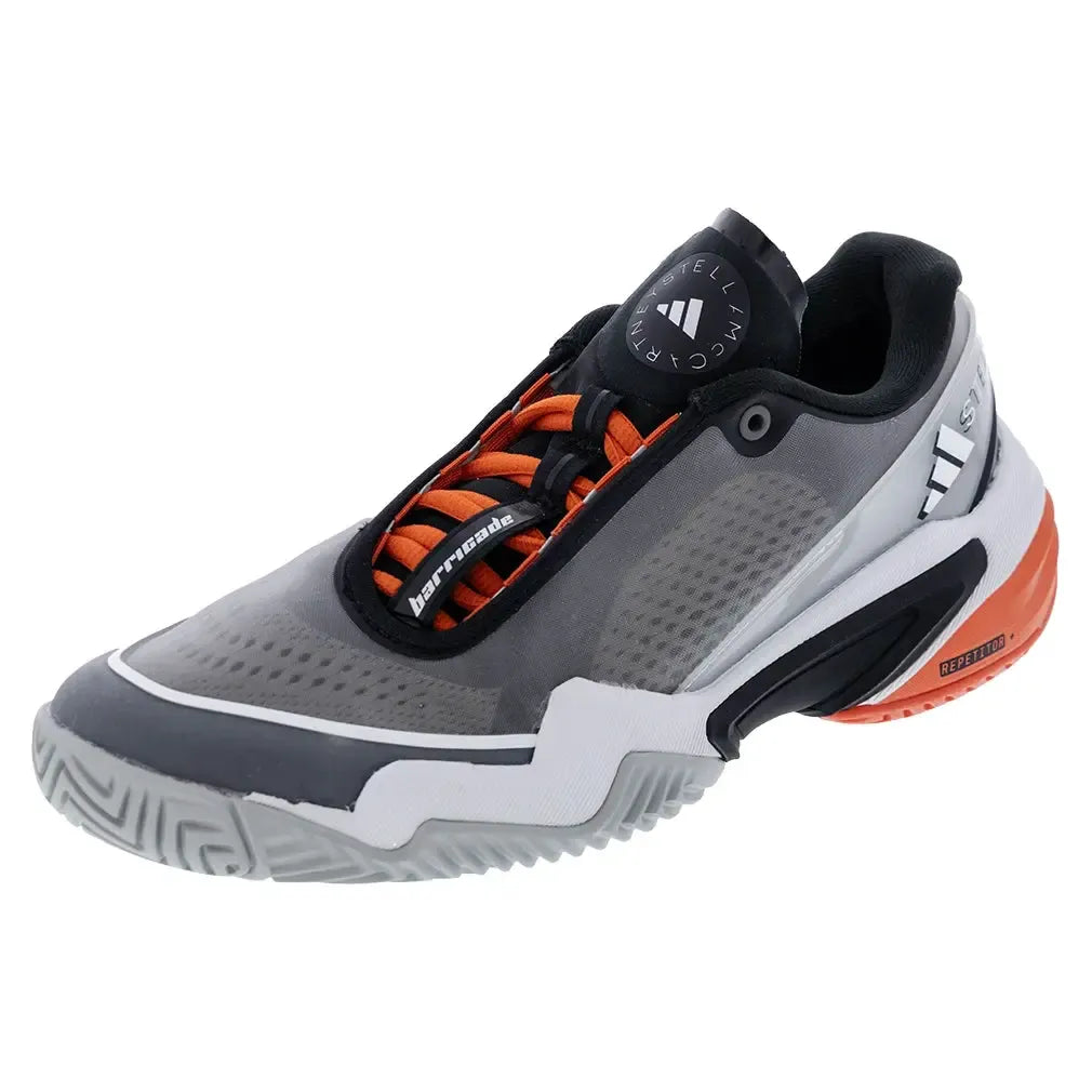 Women's Stella McCartney Barricade Tennis Shoes Footwear White and Charcoal-Footwear-Adidas-JR3285-F25copy-Tennis Express
