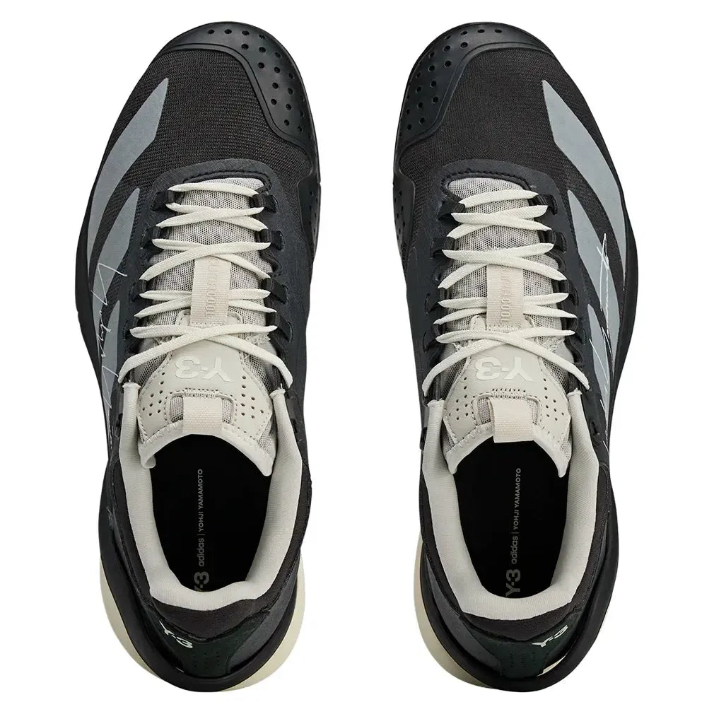 Men's Y-3 adizero Cybersonic Tennis Shoes Black and Orbit Grey