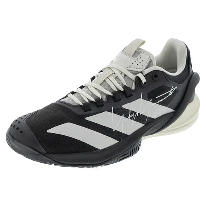 Men's Y-3 adizero Cybersonic Tennis Shoes Black and Orbit Grey-Footwear-Adidas-JR4348-H25copy-Tennis Express