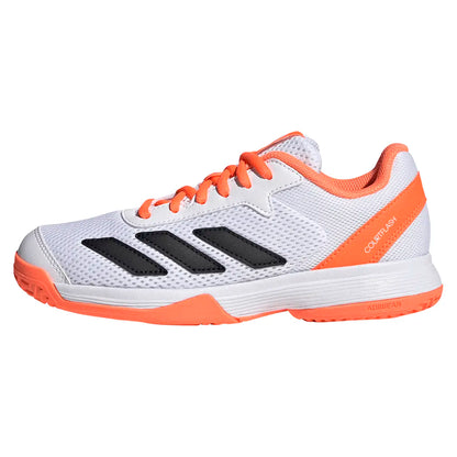 Juniors' Courtflash Tennis Shoes Lucid Orange and Core White