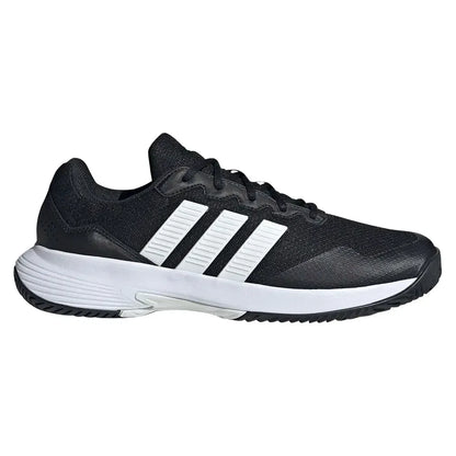 Juniors' GameCourt 2 Tennis Shoes Core Black and Silver Metallic