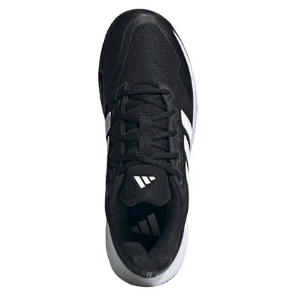 Juniors' GameCourt 2 Tennis Shoes Core Black and Silver Metallic