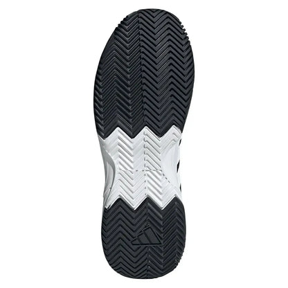 Juniors' GameCourt 2 Tennis Shoes Core Black and Silver Metallic