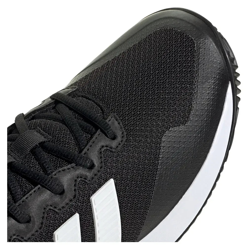 Juniors' GameCourt 2 Tennis Shoes Core Black and Silver Metallic