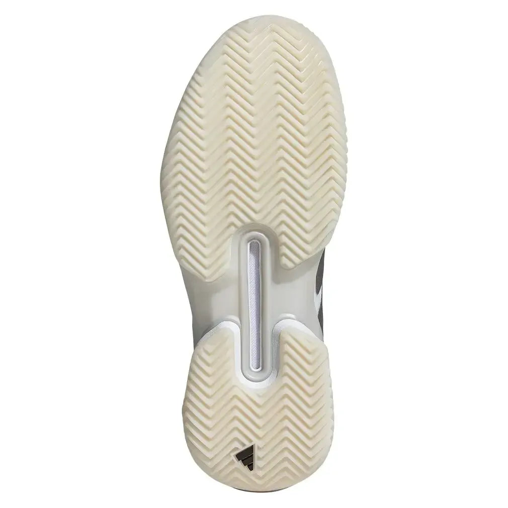 Women's adizero Ubersonic 5 Clay Tennis Shoes Footwear White and Silver Metallic