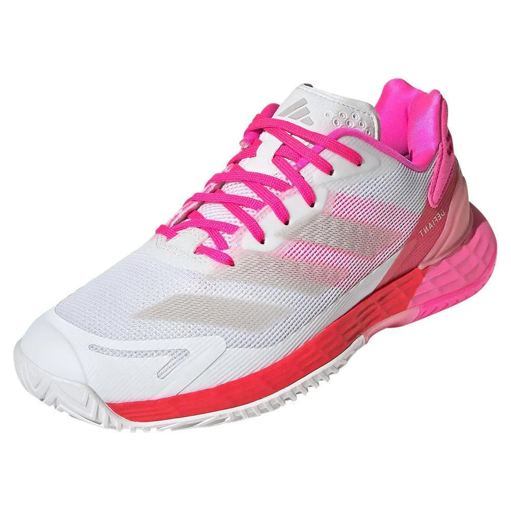 Women's Defiant Speed 2 Tennis Shoes White and Lucid Pink-Footwear-Adidas-JS2902-U25-Tennis Express