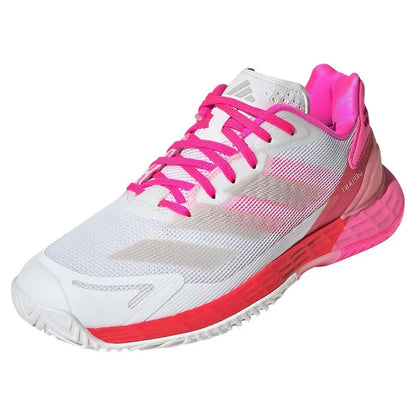 Women's Defiant Speed 2 Tennis Shoes White and Lucid Pink-Footwear-Adidas-JS2902-U25-Tennis Express
