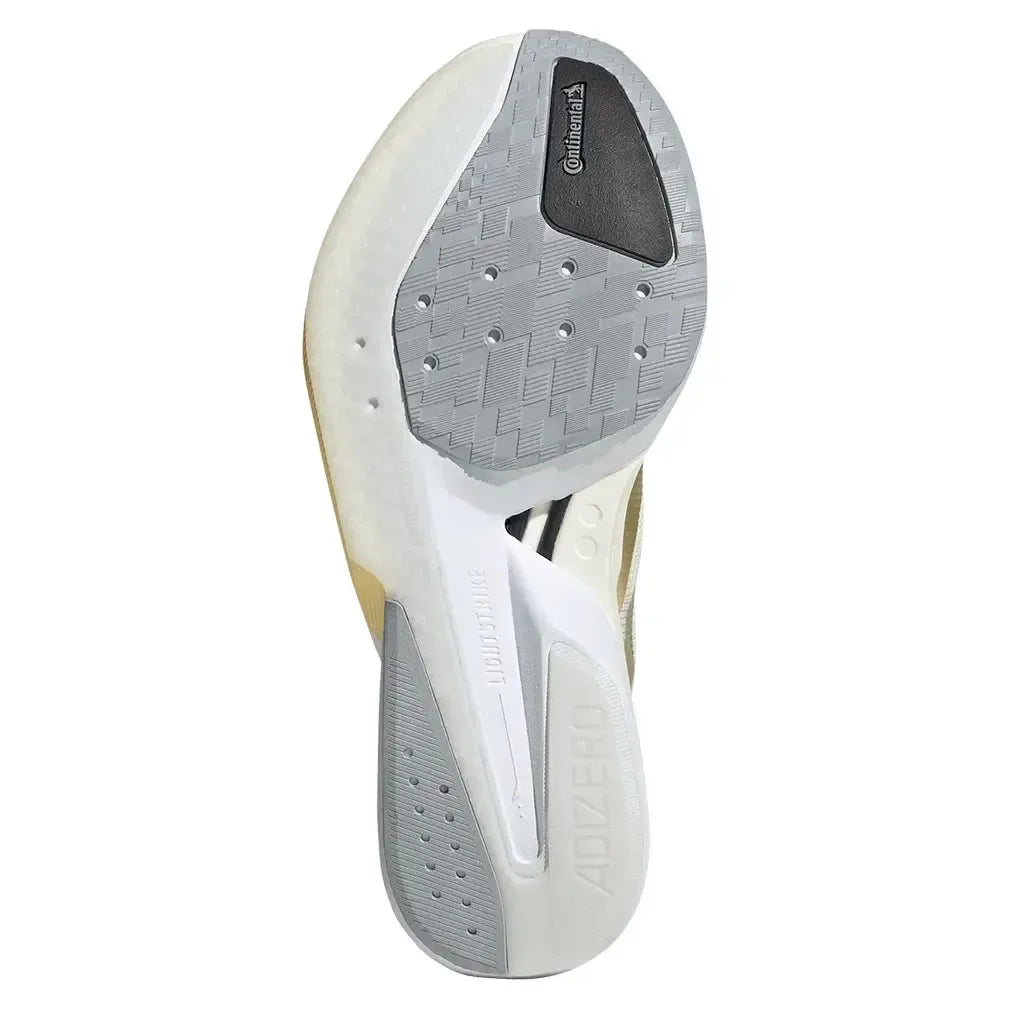 Women's Adizero Boston 13 Running Shoes Chalk White and Metallic Gold
