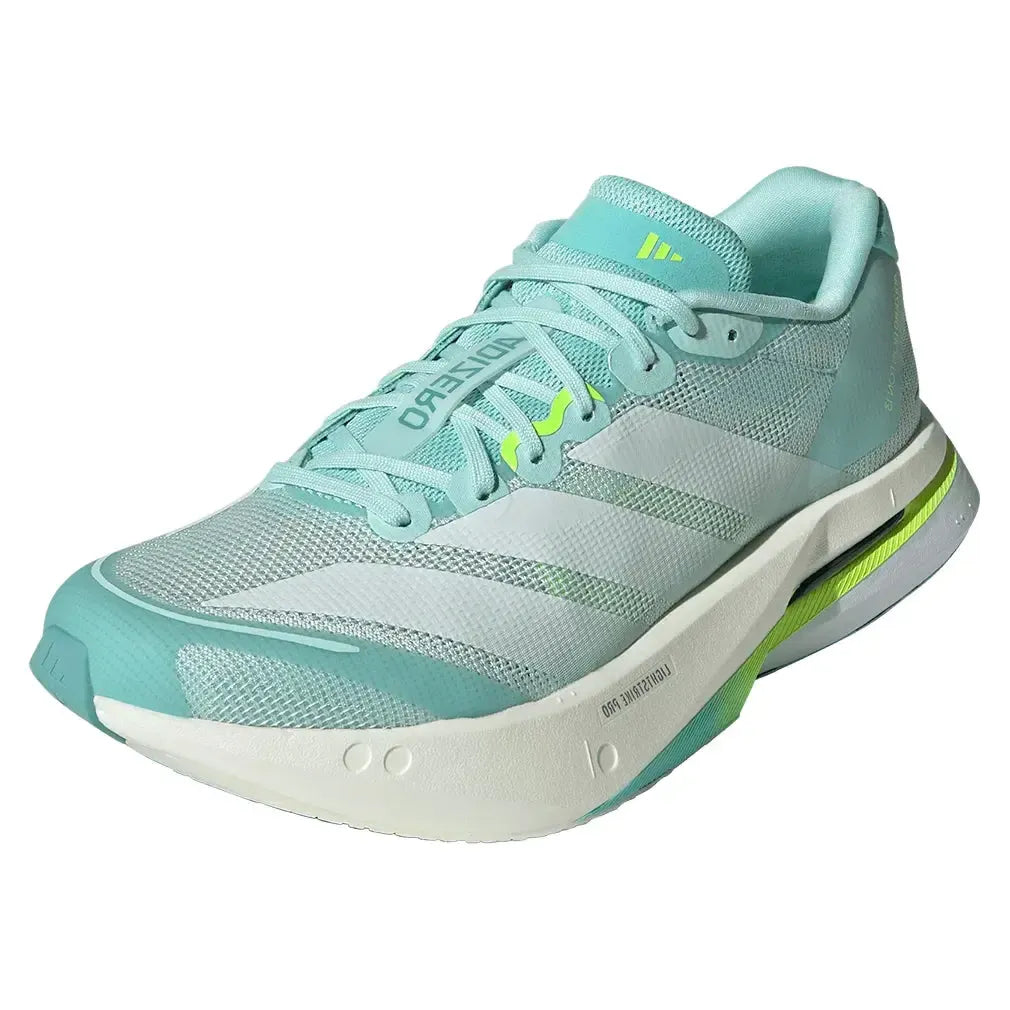 Women's Adizero Boston 13 Running Shoes Semi Flash Aqua and Zero Metallic-Footwear-Adidas-JS4957-F25-y-Tennis Express