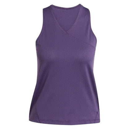 Women's Club V-Neck Tennis Tank Aurora Plum-Apparel-Adidas-JV7814_1-Tennis Express