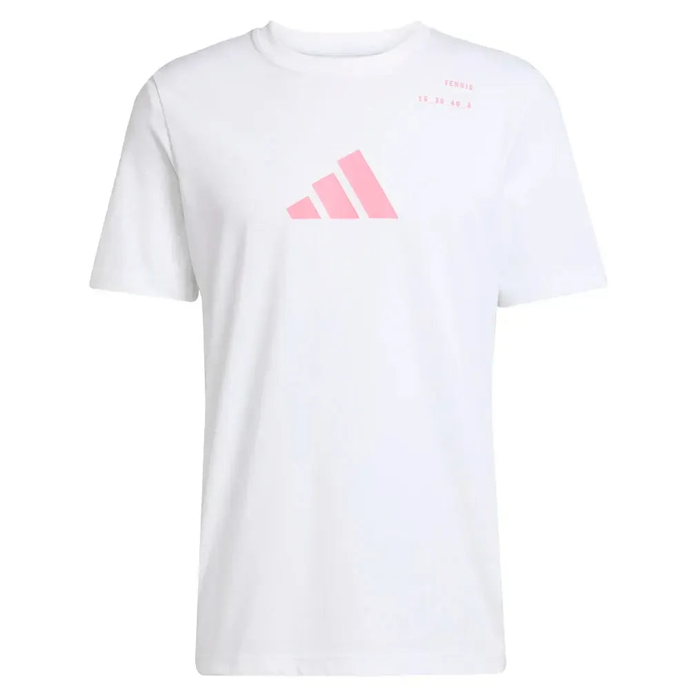 Men's Category Graphic Tennis Tee White-Apparel-Adidas-JV8497_1-Tennis Express