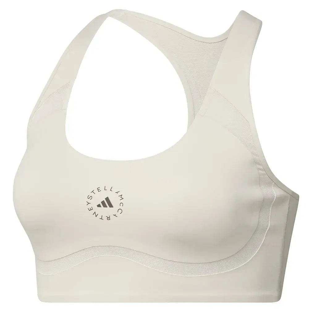 Women's Stella McCartney Power Impact Medium Support Training Bra Almond Milk-Apparel-Adidas-JW4540_1-Tennis Express