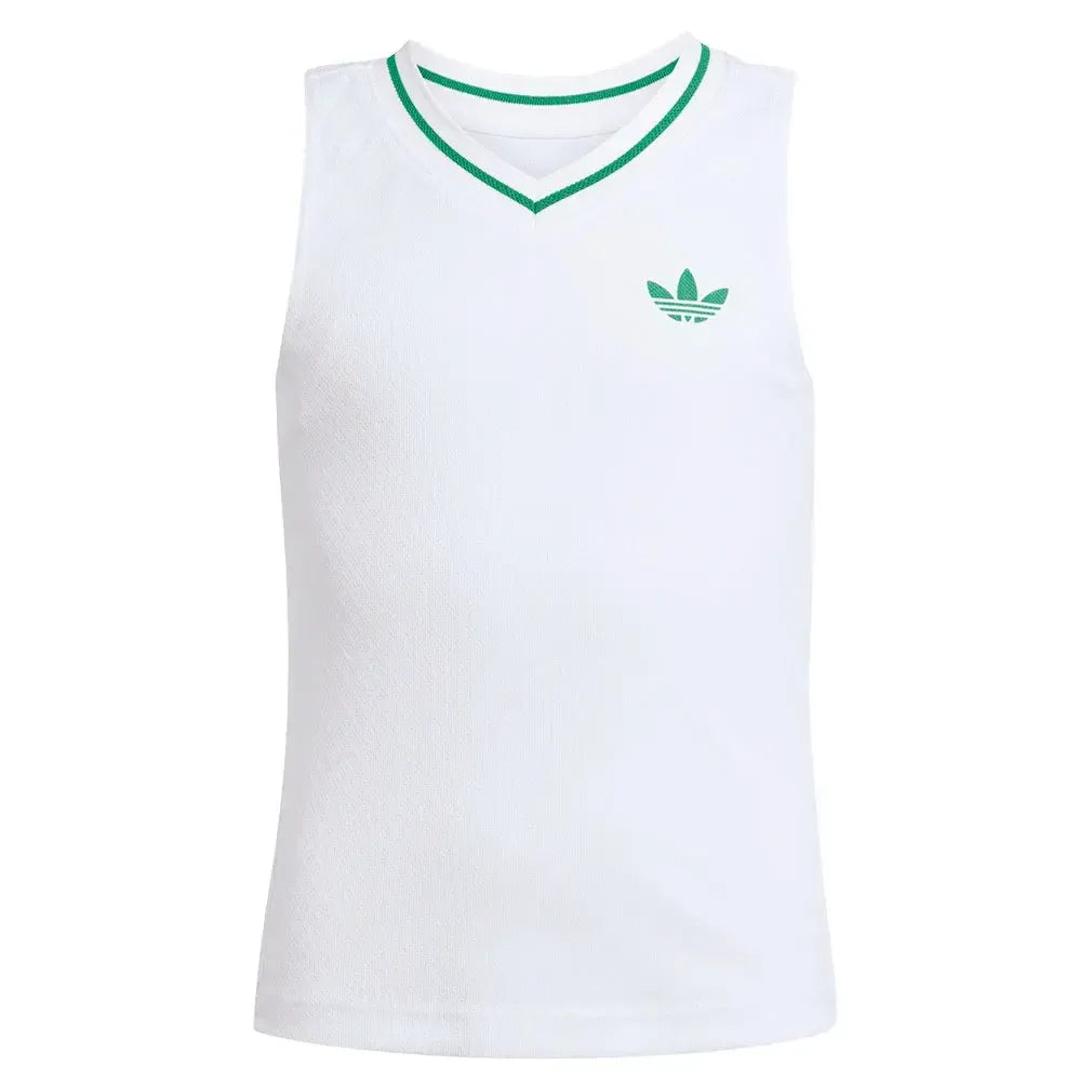 Girls' Pro Tennis Tank White-Apparel-Adidas-JY1888_1-Tennis Express