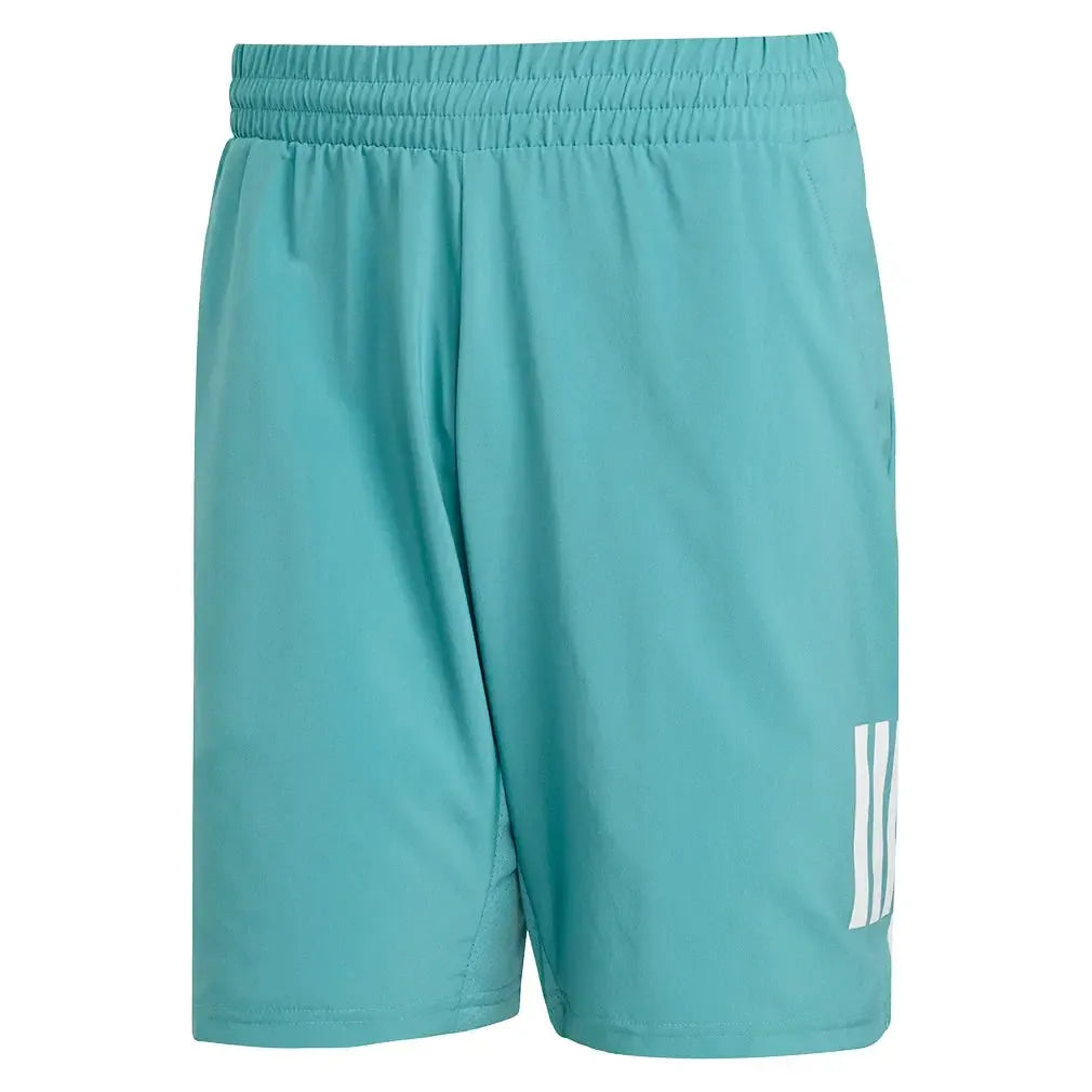 Men's Club 3 Stripes 9 Inch Tennis Short Powder Teal-Apparel-Adidas-JY3010_1_5a3acda1-7c19-4a29-8b4f-f4bf8197cd99-Tennis Express