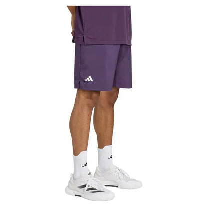 Men's Club 3 Stripes 7 Inch Tennis Short Aurora Plum